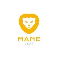 tête animal bête savane peu Lion crinière mascotte carnivore mascotte logo conception vecteur icône