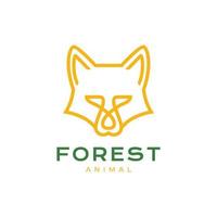 animal bête forêt chien Loup visage moderne minimal ligne Facile logo conception vecteur