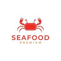 délicieux goût Crabes Fruit de mer cuisine nourriture moderne Facile logo conception vecteur