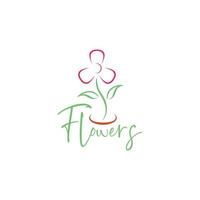 art fleur féminin forme plante jardinage moderne logo conception vecteur icône illustration