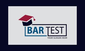 bar tester logo, éducation logo, institut logo vecteur