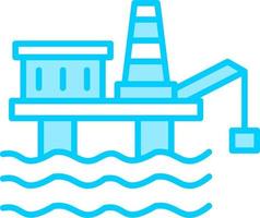 icône de vecteur de plate-forme pétrolière