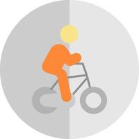 conception d'icône vectorielle personne à vélo vecteur