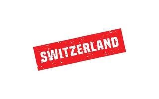 Suisse timbre caoutchouc avec grunge style sur blanc Contexte vecteur