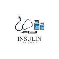 insuline injection icône illustration Facile conception élément vecteur logo modèle