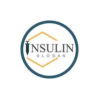 insuline logo et symbole vecteur