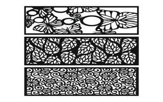 motifs floraux décoratifs, gabarit géométrique pour la découpe laser cnc vecteur