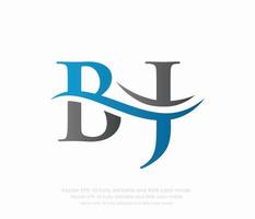 lettre b j lié logo vecteur
