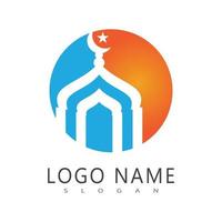 ramadhan kareem affiche bannière islamique fond d'écran mousque logo icône plat conception vecteur