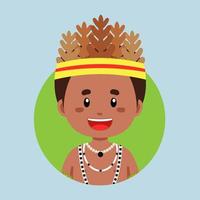 avatar de une papouasie Nouveau Guinée personnage vecteur