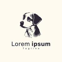 dessiné à la main silhouette de une chien logo vecteur