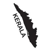 Inde ou Kerala Etat carte icône vecteur