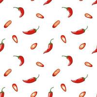 motif de piment rouge vecteur