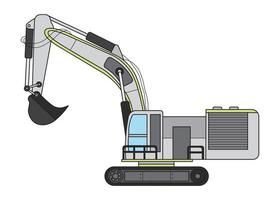 vecteur illustration Couleur les enfants construction moyen Taille excavatrice crawler construction machine clipart