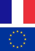 drapeau de France et L'Europe  vecteur