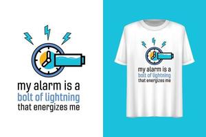 alarme l'horloge T-shirt conception, typographie T-shirt conception, bien Matin citation T-shirt conception. vecteur
