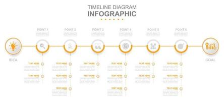 infographie affaires modèle. 5 pas moderne chronologie diagramme calendrier avec cercle et les sujets. concept présentation. vecteur