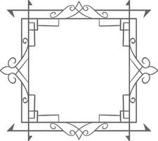 Facile classique ornement Cadre conception gravé Couleur vecteur modifiable