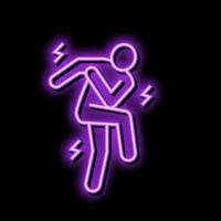 énergie gens silhouette néon lueur icône illustration vecteur