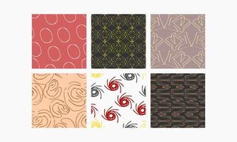 une collection de motifs sans couture artistiques et élégants. parfait pour la maison, le bureau, les invitations, les tissus et autres projets de design. vecteur