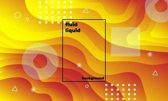 fluide liquide conception Contexte Orange vecteur