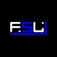 fsl lettre logo Créatif conception avec vecteur graphique, fsl Facile et moderne logo.