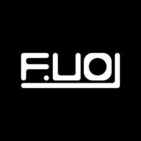 Fuo lettre logo Créatif conception avec vecteur graphique, Fuo Facile et moderne logo.