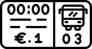 autobus billet vecteur icône
