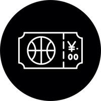 basketball billet vecteur icône