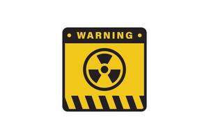 nucléaire radiation avertissement signe icône vecteur conception