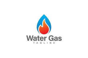 l'eau et gaz logo conception vecteur