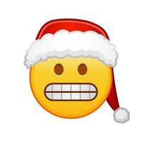 Noël grimace sur le visage grand Taille de Jaune emoji sourire vecteur