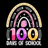 100e journée t chemise, 100 journées de école t chemise, 100e journée t chemise, content 100 journées T-shirt, prof t chemise vecteur