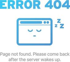 Erreur 404 message pour les serveurs et navigateurs vecteur