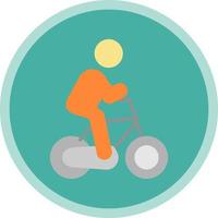 conception d'icône vectorielle personne à vélo vecteur
