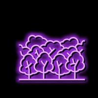 forêt bois Charpente néon lueur icône illustration vecteur