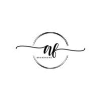 initiale un F féminin logo collections modèle. écriture logo de initiale signature, mariage, mode, bijoux, boutique, floral et botanique avec Créatif modèle pour tout entreprise ou entreprise. vecteur