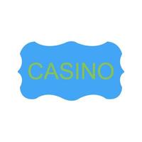 icône de vecteur de signe de casino