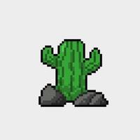 cactus arbre dans pixel art style vecteur
