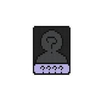 devine qui Cadre dans pixel art style vecteur