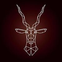 antilope dans un style géométrique. illustration vectorielle d'animal à utiliser comme impression sur t-shirt et affiche. vecteur