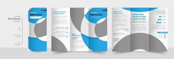 affaires à trois volets brochure modèle, moderne, Créatif et professionnel tri plier brochure vecteur conception