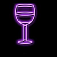 boisson du vin verre néon lueur icône illustration vecteur