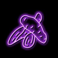 violet sucré Patate néon lueur icône illustration vecteur