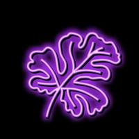 feuille pastèque néon lueur icône illustration vecteur