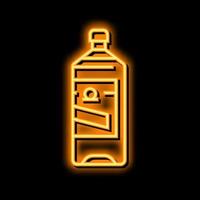l'eau fragrance bouteille parfum néon lueur icône illustration vecteur