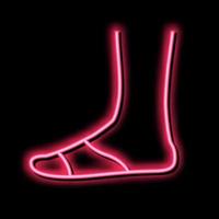 doigt de pied couverture chaussette néon lueur icône illustration vecteur