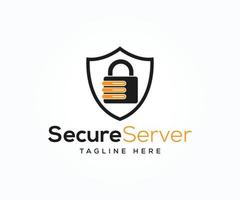 sécurise serveur logo conception vecteur modèle