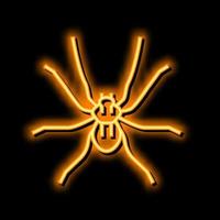 araignée insecte néon lueur icône illustration vecteur