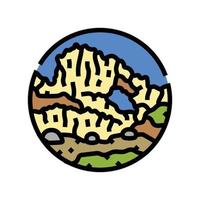 expédition Montagne paysage Couleur icône vecteur illustration